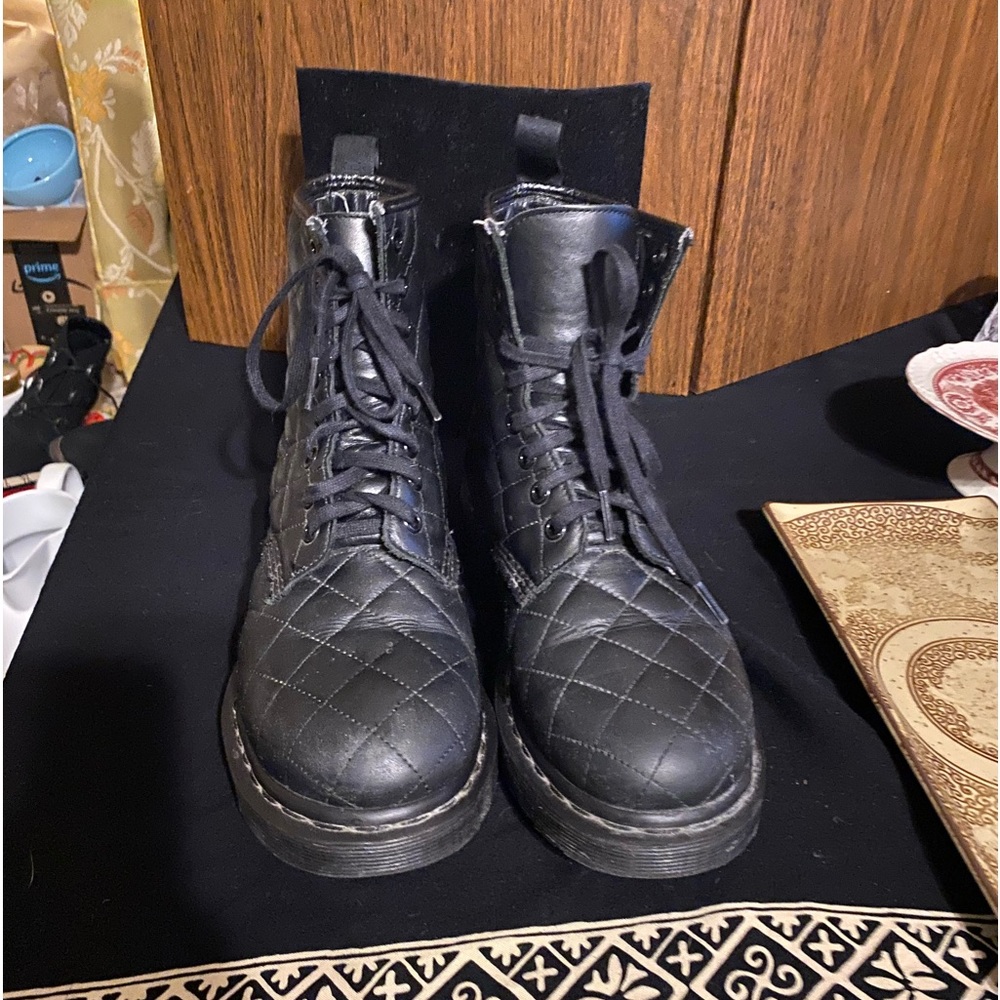 Dr. Martens Boots - Black Quilted Leather